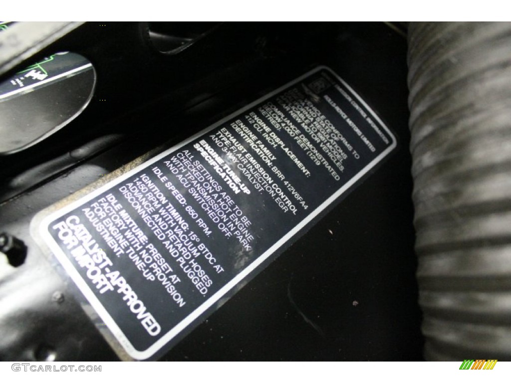 1981 Rolls-Royce Silver Spur Standard Silver Spur Model Info Tag Photo #58399319