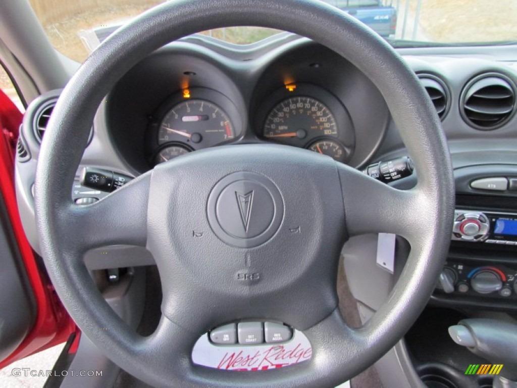 1999 Pontiac Grand Am SE Sedan Dark Pewter Steering Wheel Photo #58400879