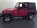 2006 Flame Red Jeep Wrangler X 4x4  photo #18