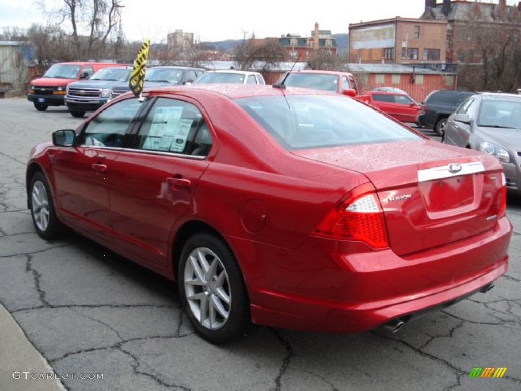 2012 Fusion SEL V6 - Red Candy Metallic / Charcoal Black photo #6