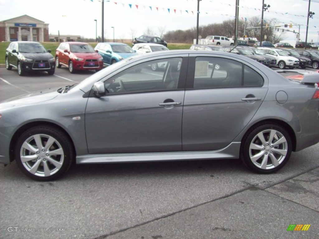 2012 Lancer GT - Mercury Gray / Black photo #2