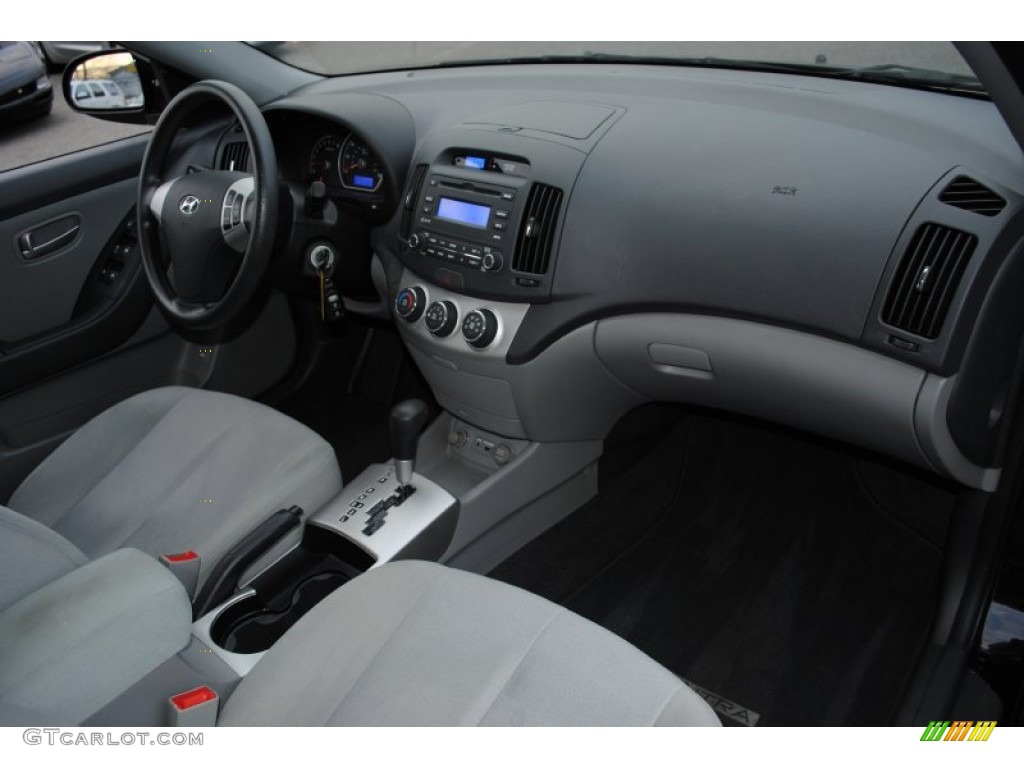 2009 Elantra GLS Sedan - Black Pearl / Gray photo #9