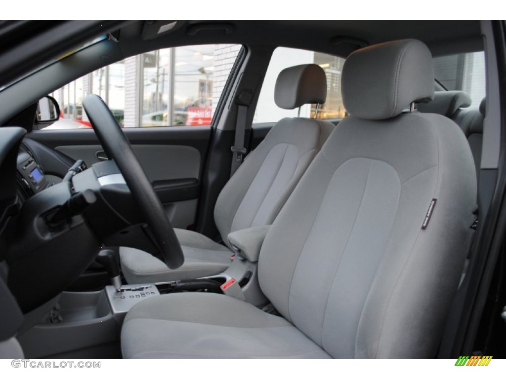 2009 Elantra GLS Sedan - Black Pearl / Gray photo #12