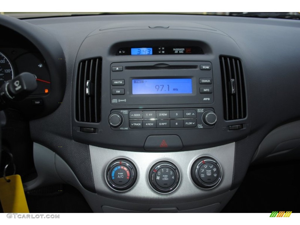 2009 Elantra GLS Sedan - Black Pearl / Gray photo #13