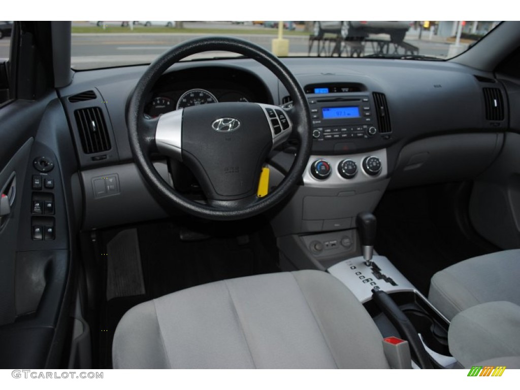2009 Elantra GLS Sedan - Black Pearl / Gray photo #15