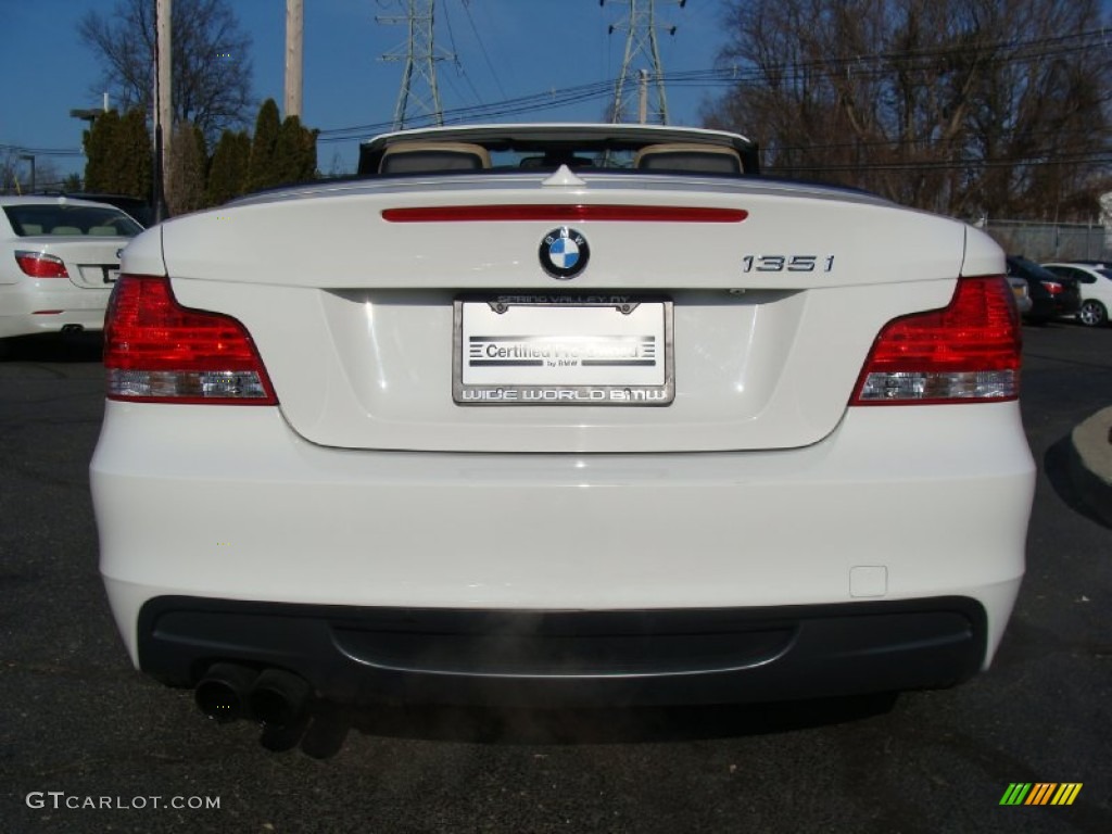 2008 1 Series 135i Convertible - Alpine White / Savanna Beige photo #5