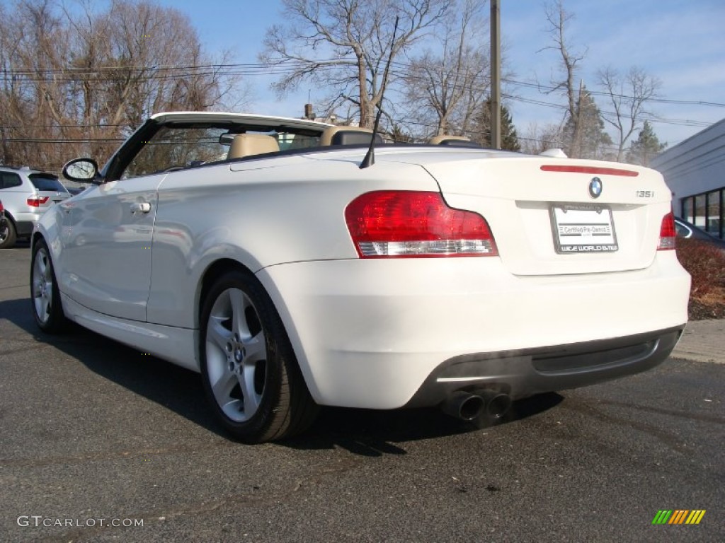 2008 1 Series 135i Convertible - Alpine White / Savanna Beige photo #6