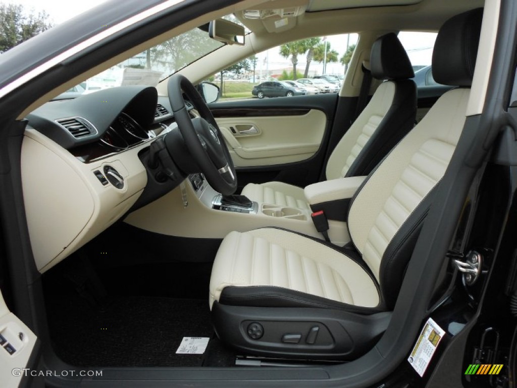 Black/Cornsilk Beige Interior 2012 Volkswagen CC Lux Plus Photo #58413075