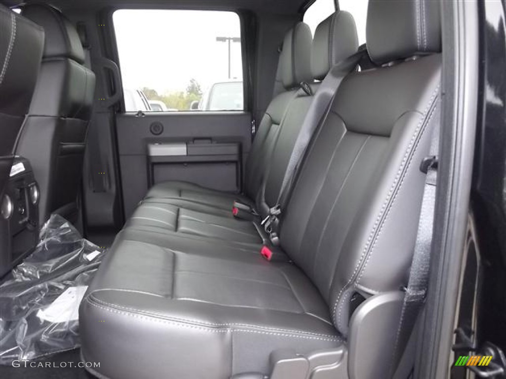 Black Interior 2012 Ford F250 Super Duty Lariat Crew Cab 4x4 Photo #58414980