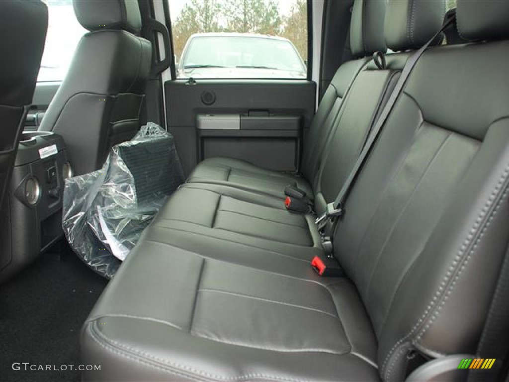 Black Interior 2012 Ford F250 Super Duty Lariat Crew Cab 4x4 Photo #58415808