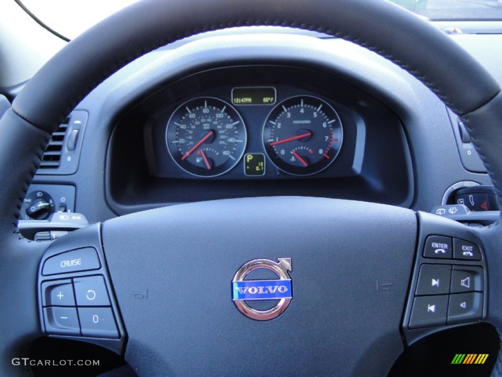 2012 Volvo C30 T5 Off Black/Blonde Steering Wheel Photo #58416567