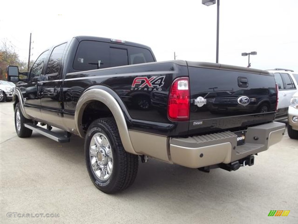 2012 F250 Super Duty King Ranch Crew Cab 4x4 - Tuxedo Black Metallic / Chaparral Leather photo #4