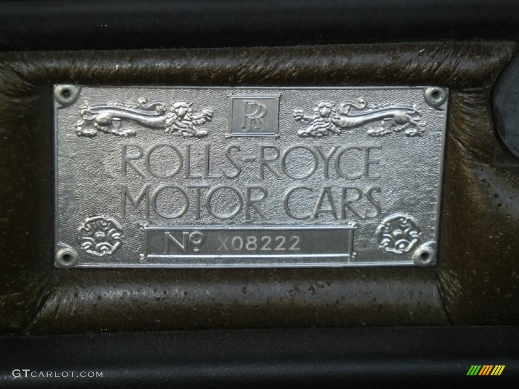 2002 Rolls-Royce Silver Seraph Standard Silver Seraph Model Info Tag Photo #58418118