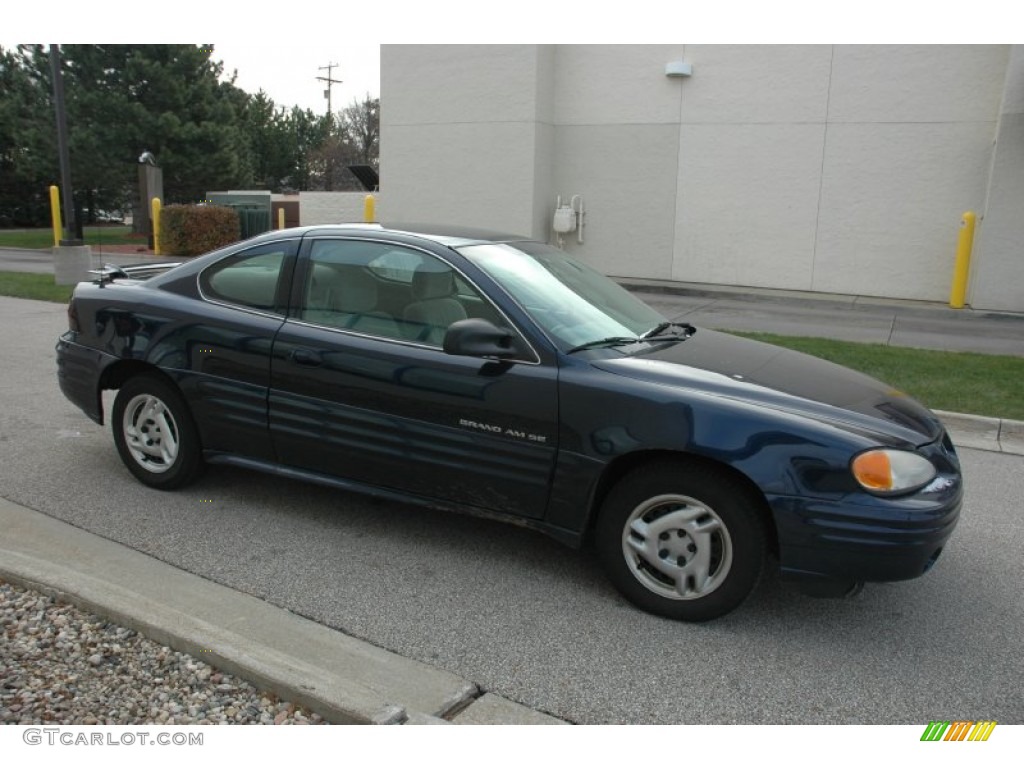 2000 Grand Am SE Coupe - Navy Blue Metallic / Dark Taupe photo #13