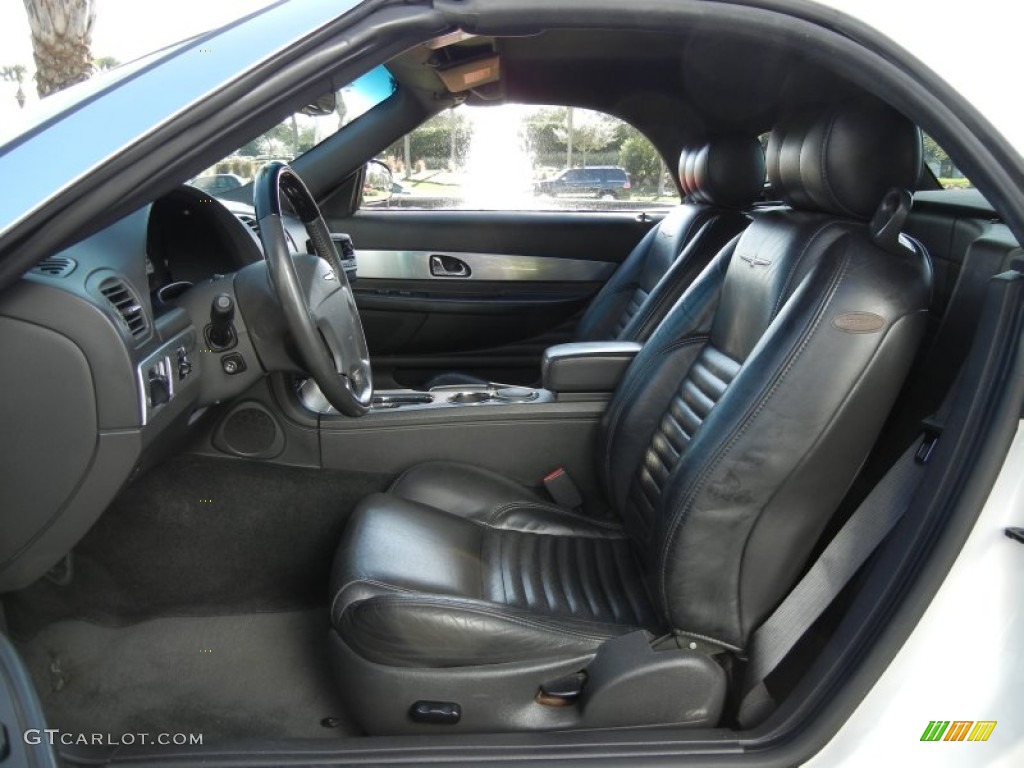 Midnight Black Interior 2002 Ford Thunderbird Premium Roadster Photo #58421118