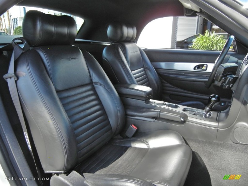 Midnight Black Interior 2002 Ford Thunderbird Premium Roadster Photo #58421155