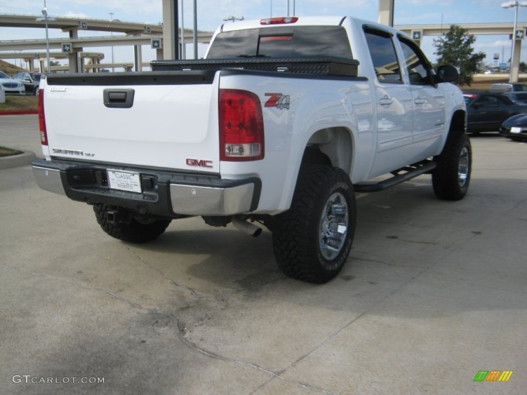 2008 Sierra 1500 SLT Crew Cab 4x4 - Summit White / Cocoa/Light Cashmere photo #6