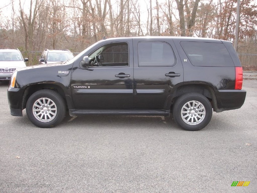 Onyx Black 2008 GMC Yukon Hybrid 4x4 Exterior Photo #58425117