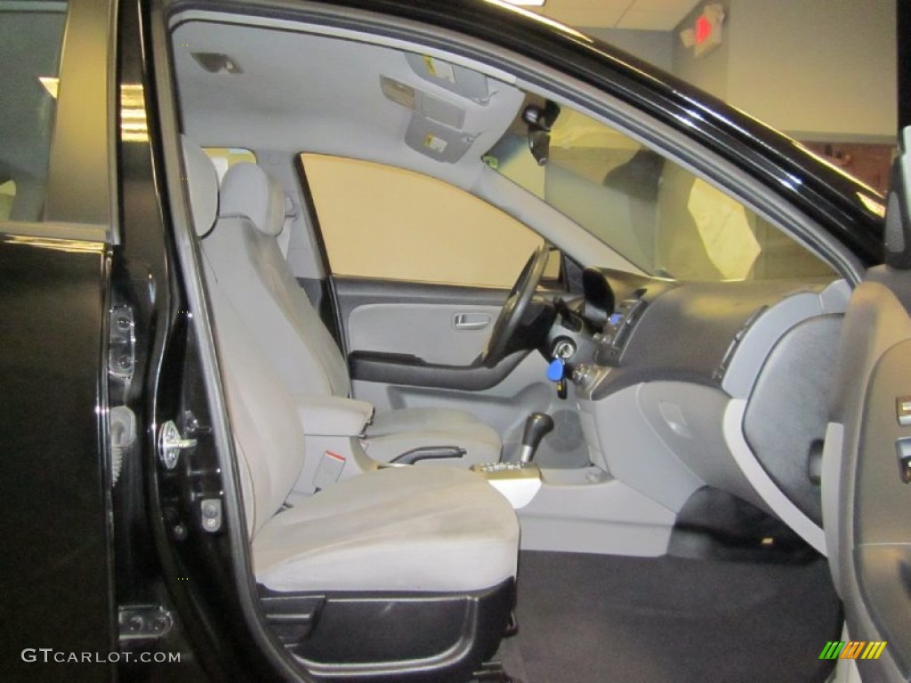 2009 Elantra GLS Sedan - Black Pearl / Gray photo #10