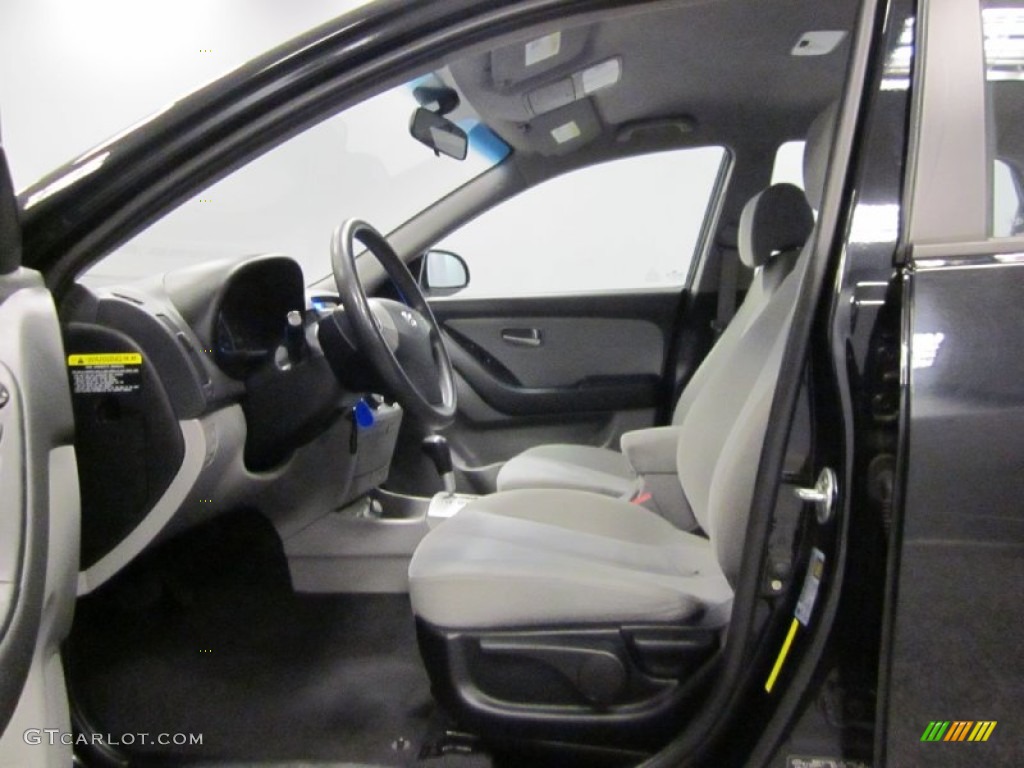 2009 Elantra GLS Sedan - Black Pearl / Gray photo #11