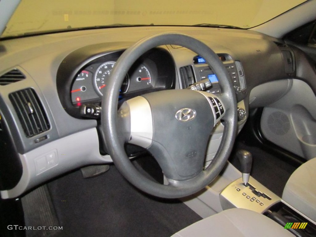 2009 Elantra GLS Sedan - Black Pearl / Gray photo #15