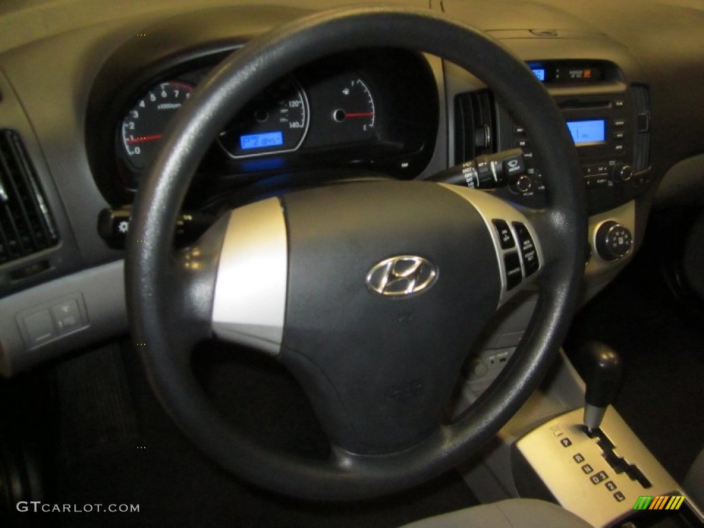 2009 Elantra GLS Sedan - Black Pearl / Gray photo #16