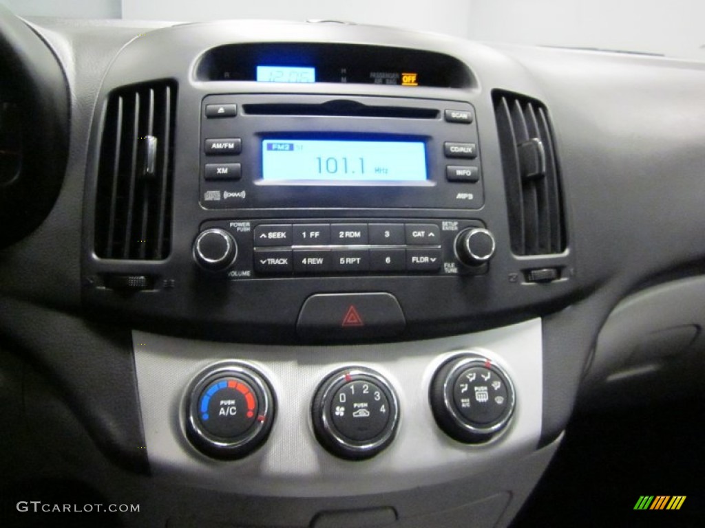 2009 Elantra GLS Sedan - Black Pearl / Gray photo #17