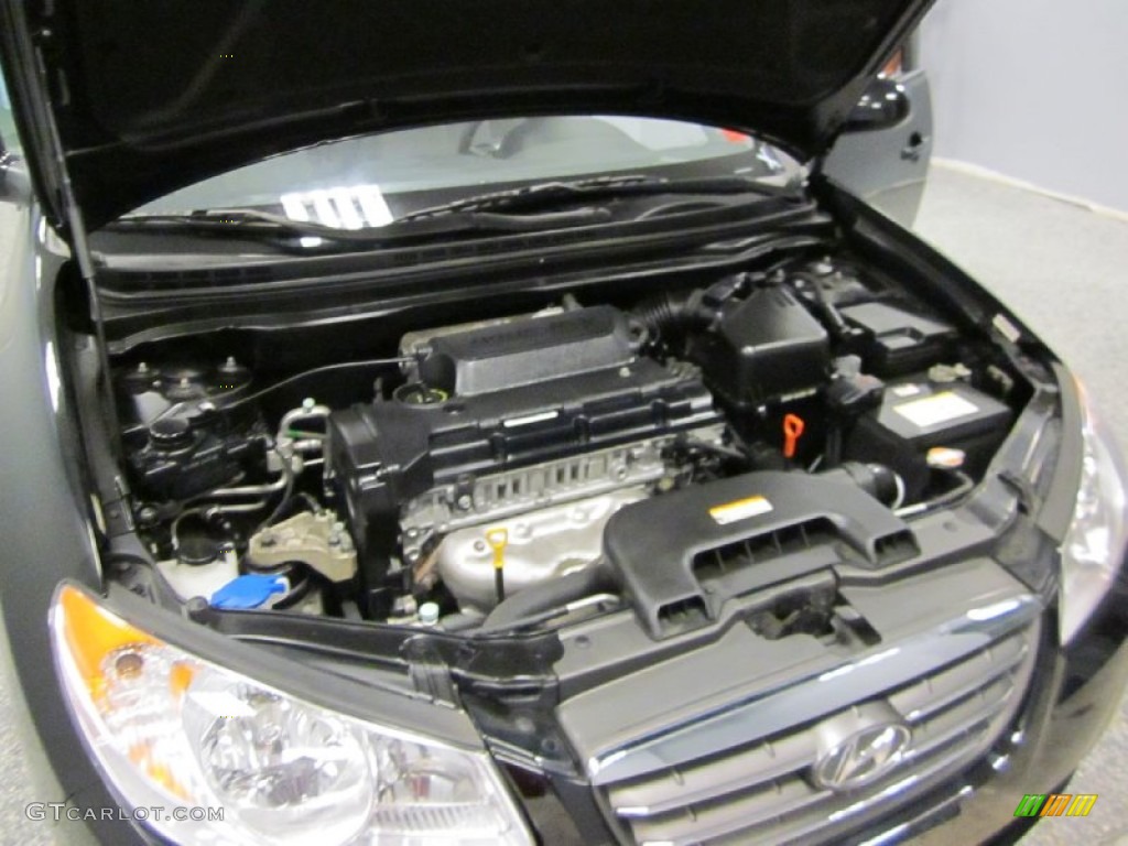 2009 Elantra GLS Sedan - Black Pearl / Gray photo #22