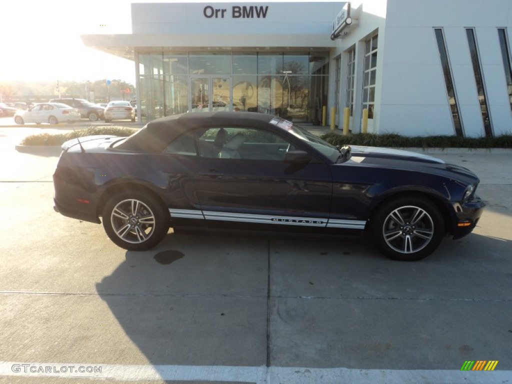 2010 Mustang V6 Premium Convertible - Kona Blue Metallic / Stone photo #6