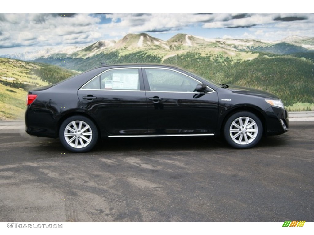 2012 Camry Hybrid XLE - Attitude Black Metallic / Ivory photo #2