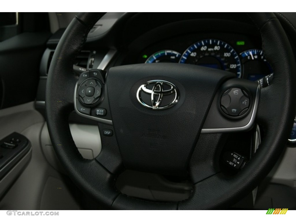 2012 Camry Hybrid XLE - Attitude Black Metallic / Ivory photo #11