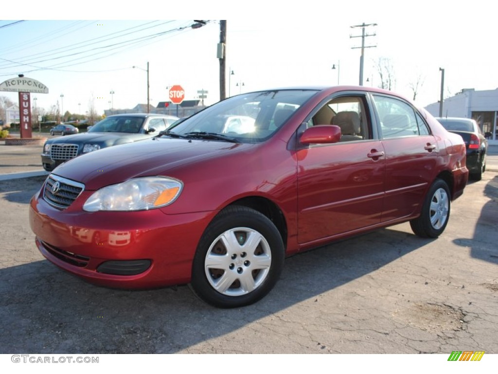 2005 Corolla LE - Impulse Red / Pebble Beige photo #1