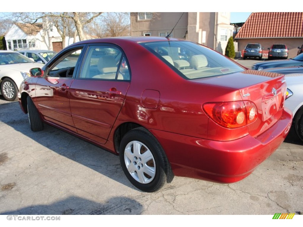 2005 Corolla LE - Impulse Red / Pebble Beige photo #2