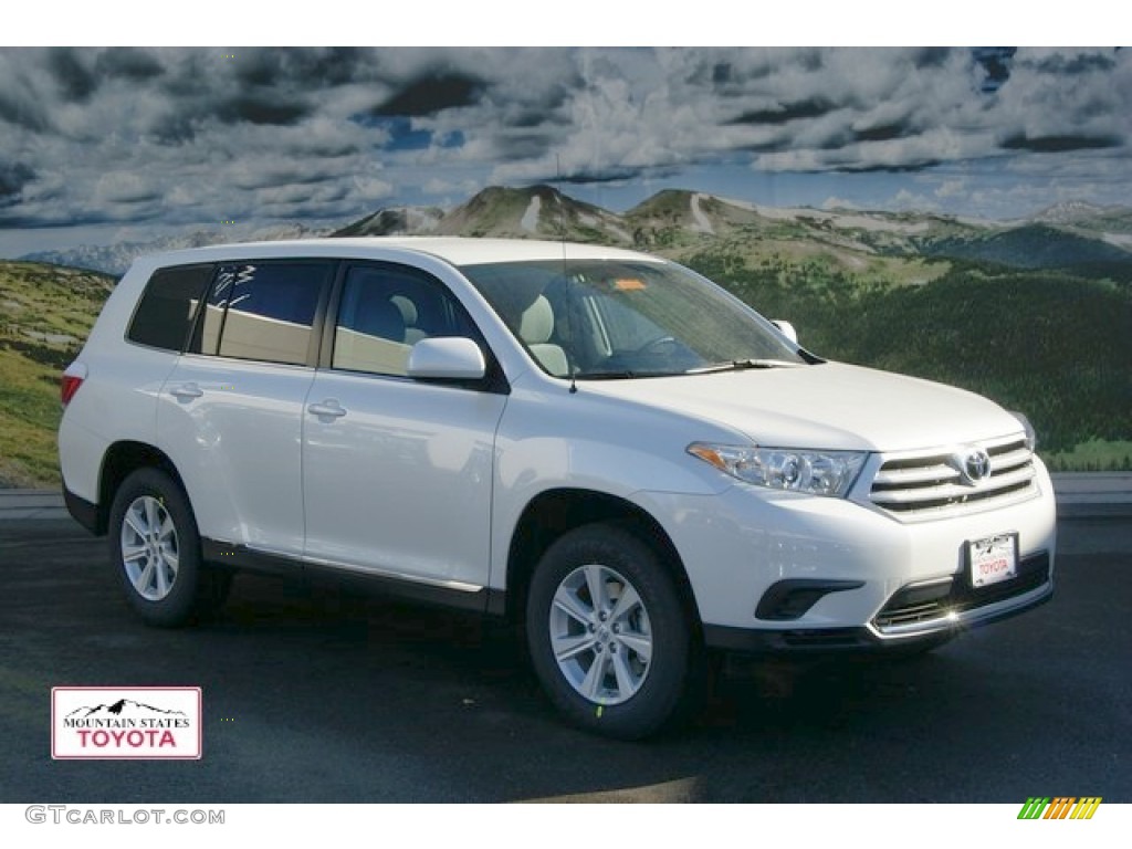 2012 Highlander V6 4WD - Blizzard White Pearl / Ash photo #1