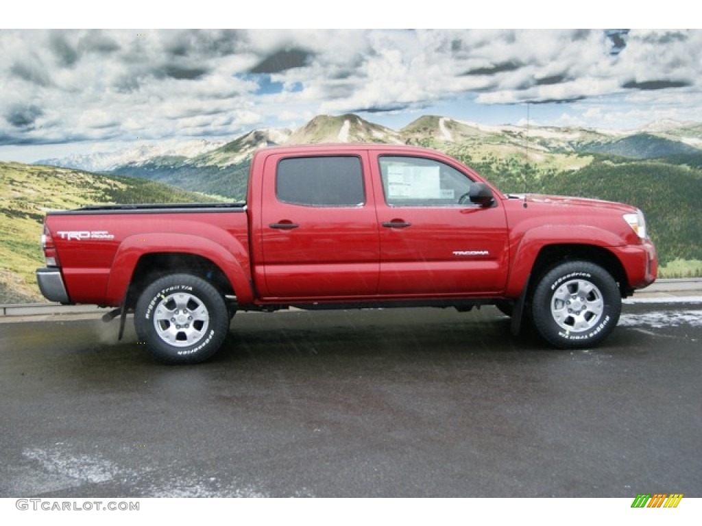 Barcelona Red Metallic 2012 Toyota Tacoma V6 TRD Double Cab 4x4 Exterior Photo #58429144