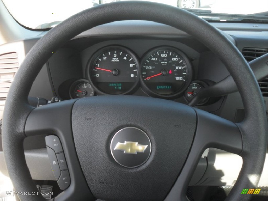 2012 Chevrolet Silverado 1500 Work Truck Regular Cab Dark Titanium Steering Wheel Photo #58431485