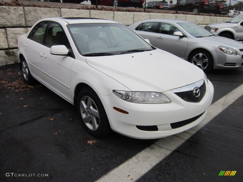 2004 MAZDA6 i Sedan - Performance White / Beige photo #1