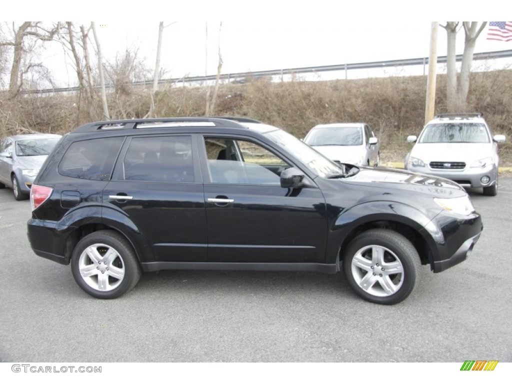 2009 Forester 2.5 X Premium - Obsidian Black Pearl / Black photo #4