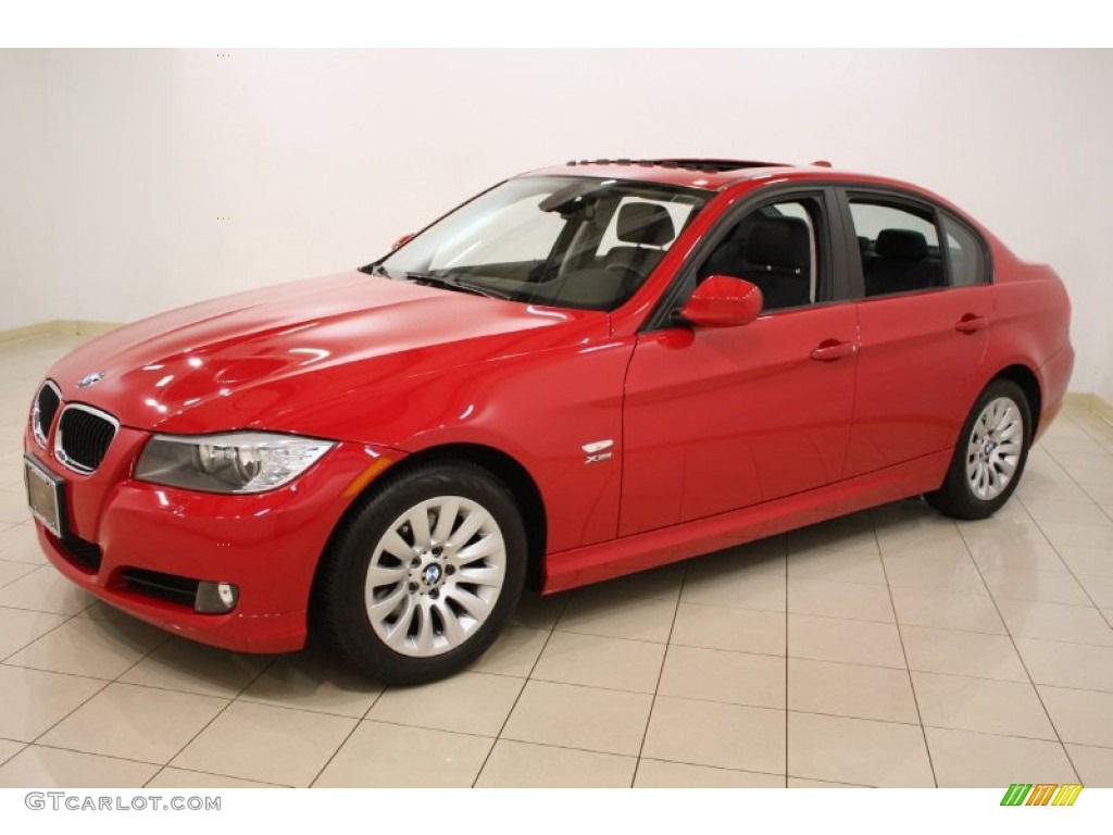 2009 3 Series 328xi Sedan - Crimson Red / Black photo #3