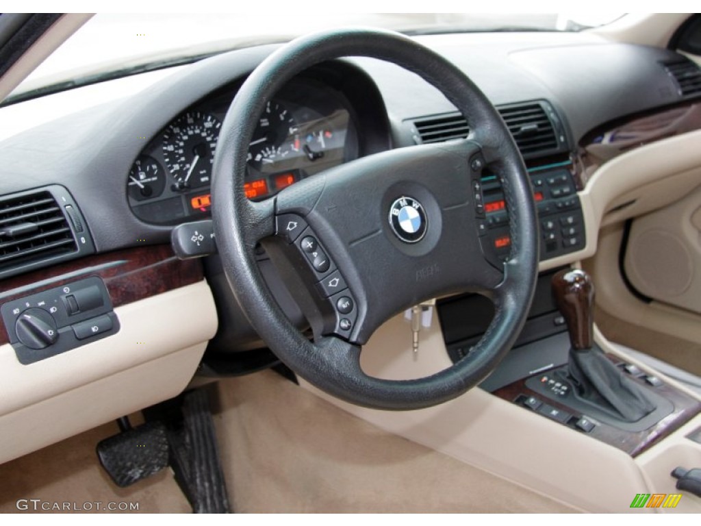 2004 BMW 3 Series 325xi Wagon Sand Steering Wheel Photo #58437288