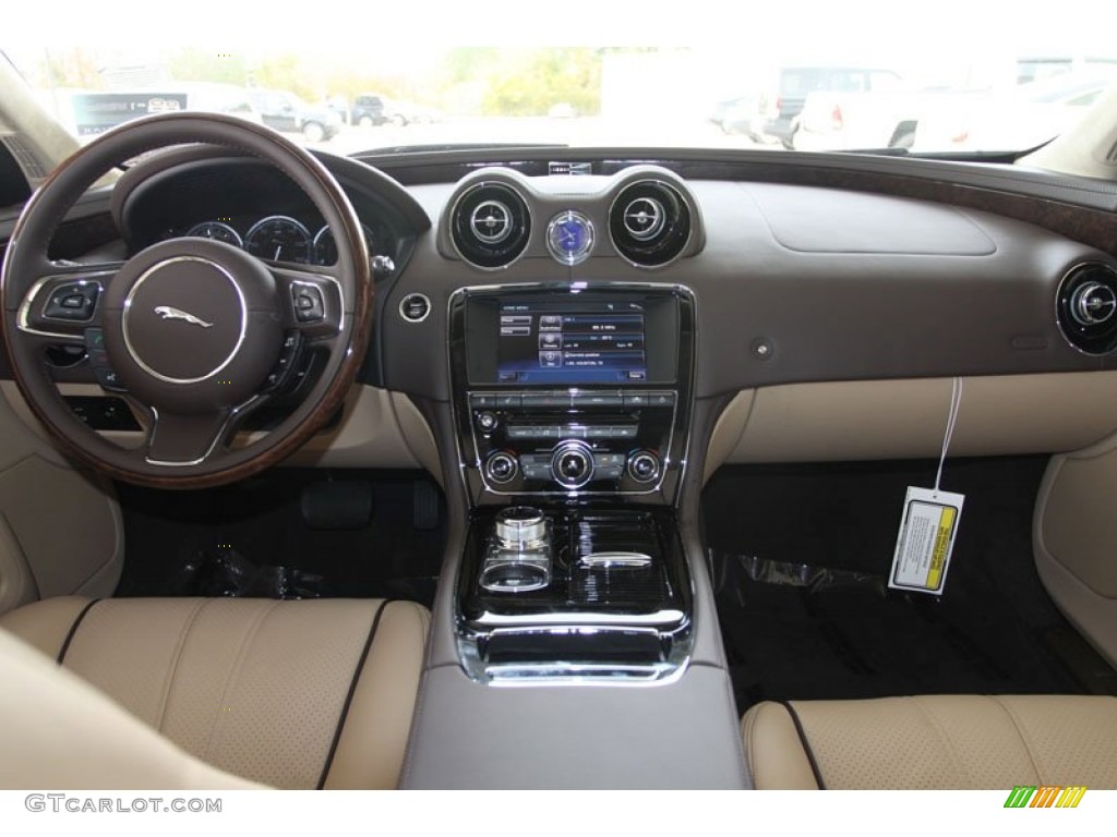 2012 Jaguar XJ XJL Portfolio Cashew/Truffle Dashboard Photo #58439130