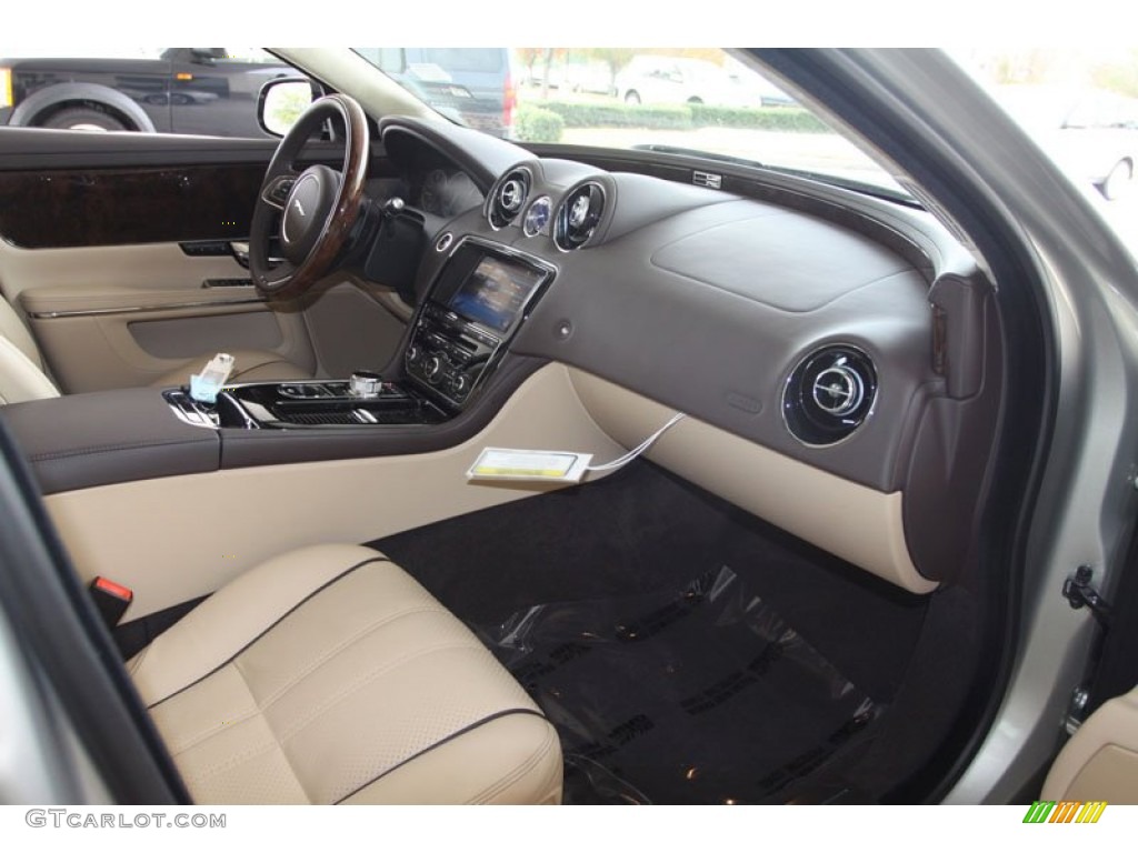 2012 Jaguar XJ XJL Portfolio Cashew/Truffle Dashboard Photo #58439164