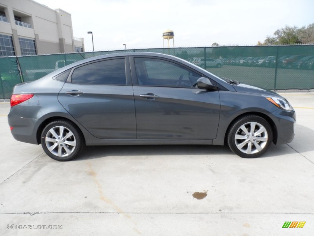 2012 Accent GLS 4 Door - Cyclone Gray / Gray photo #2