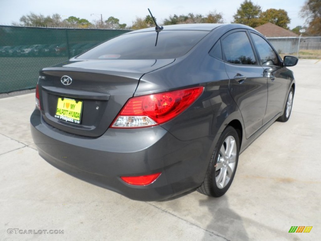 2012 Accent GLS 4 Door - Cyclone Gray / Gray photo #3