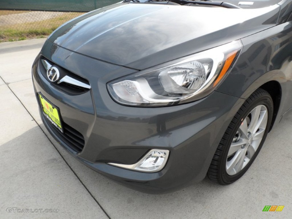 2012 Accent GLS 4 Door - Cyclone Gray / Gray photo #10