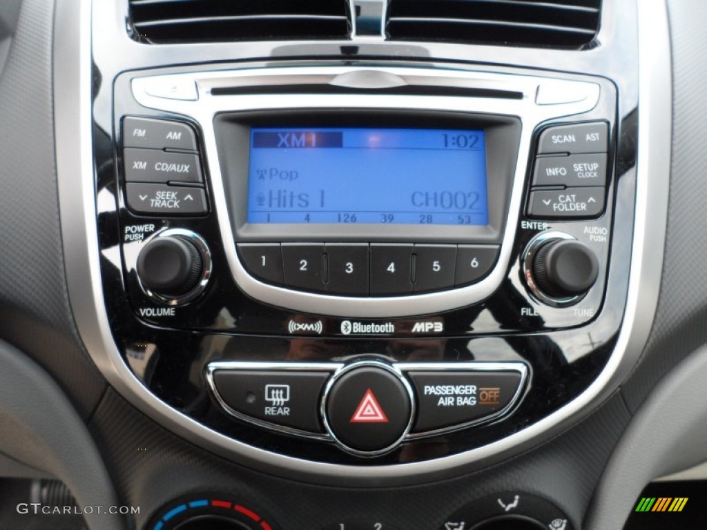 2012 Accent GLS 4 Door - Cyclone Gray / Gray photo #27