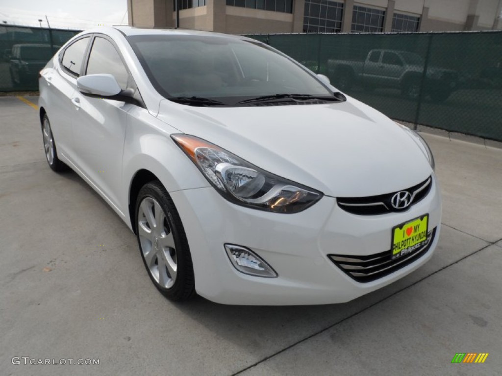 2012 Elantra Limited - Shimmering White / Beige photo #1