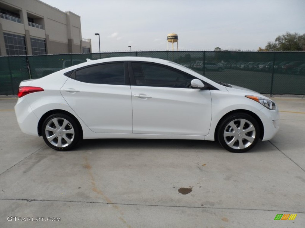 2012 Elantra Limited - Shimmering White / Beige photo #2