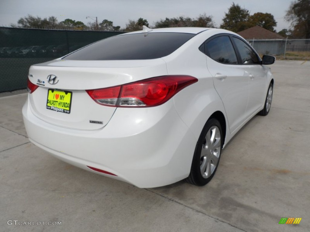 2012 Elantra Limited - Shimmering White / Beige photo #3