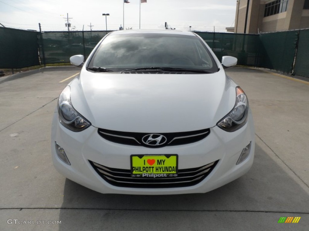 2012 Elantra Limited - Shimmering White / Beige photo #8